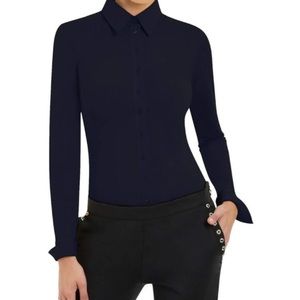 Anne Fontaine Navy Nuage Button down Shirt
